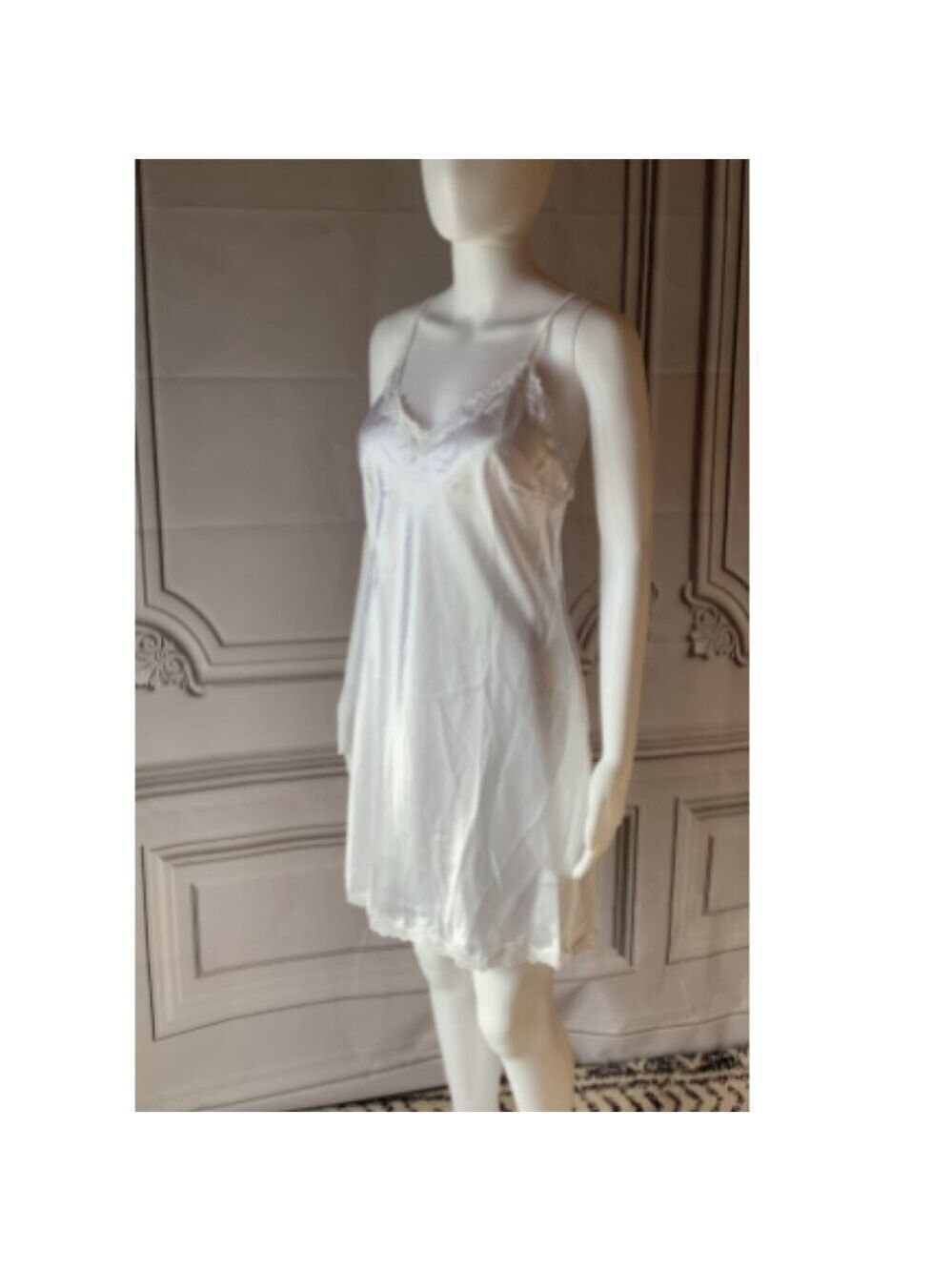 Boselli Italian Lingerie White Night Gown/ Slip Dress NWT